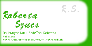 roberta szucs business card